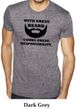 Mens Funny Shirt Great Beard Great Responsibility Burnout Tee T-Shirt