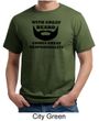 Mens Funny Shirt Great Beard Great Responsibility Organic Tee T-Shirt
