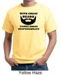 Mens Funny Shirt Great Beard Great Responsibility Organic Tee T-Shirt