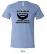 Mens Funny Shirt Great Beard Tri Blend V-neck Tee T-Shirt