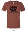Mens Funny Shirt Great Beard Tri Blend V-neck Tee T-Shirt
