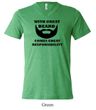 Mens Funny Shirt Great Beard Tri Blend V-neck Tee T-Shirt