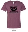 Mens Funny Shirt Great Beard Tri Blend V-neck Tee T-Shirt