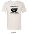 Mens Funny Shirt Great Beard Tri Blend V-neck Tee T-Shirt