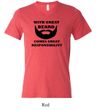 Mens Funny Shirt Great Beard Tri Blend V-neck Tee T-Shirt