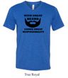 Mens Funny Shirt Great Beard Tri Blend V-neck Tee T-Shirt