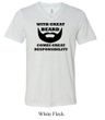 Mens Funny Shirt Great Beard Tri Blend V-neck Tee T-Shirt