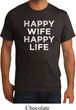 Mens Funny Shirt Happy Wife Happy Life Organic Tee T-Shirt
