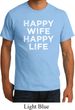 Mens Funny Shirt Happy Wife Happy Life Organic Tee T-Shirt
