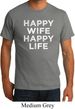 Mens Funny Shirt Happy Wife Happy Life Organic Tee T-Shirt