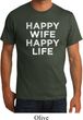 Mens Funny Shirt Happy Wife Happy Life Organic Tee T-Shirt