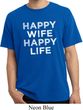Mens Funny Shirt Happy Wife Happy Life Pigment Dyed Tee T-Shirt
