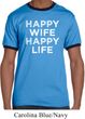 Mens Funny Shirt Happy Wife Happy Life Ringer Tee T-Shirt