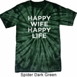 Mens Funny Shirt Happy Wife Happy Life Spider Tie Dye Tee T-shirt