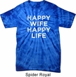 Mens Funny Shirt Happy Wife Happy Life Spider Tie Dye Tee T-shirt