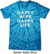 Mens Funny Shirt Happy Wife Happy Life Spider Tie Dye Tee T-shirt