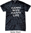 Mens Funny Shirt Happy Wife Happy Life Spider Tie Dye Tee T-shirt