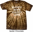Mens Funny Shirt Happy Wife Happy Life Spider Tie Dye Tee T-shirt