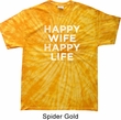 Mens Funny Shirt Happy Wife Happy Life Spider Tie Dye Tee T-shirt