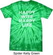 Mens Funny Shirt Happy Wife Happy Life Spider Tie Dye Tee T-shirt
