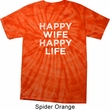 Mens Funny Shirt Happy Wife Happy Life Spider Tie Dye Tee T-shirt