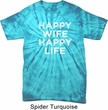 Mens Funny Shirt Happy Wife Happy Life Spider Tie Dye Tee T-shirt
