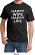 Mens Funny Shirt Happy Wife Happy Life Tee T-Shirt
