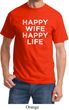Mens Funny Shirt Happy Wife Happy Life Tee T-Shirt