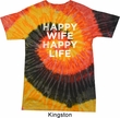 Mens Funny Shirt Happy Wife Happy Life Tie Dye Tee T-shirt