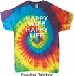 Mens Funny Shirt Happy Wife Happy Life Tie Dye Tee T-shirt