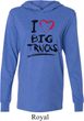 Mens Funny Shirt I Love Big Trucks Lightweight Hoodie Tee T-Shirt