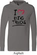 Mens Funny Shirt I Love Big Trucks Lightweight Hoodie Tee T-Shirt