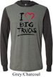 Mens Funny Shirt I Love Big Trucks Lightweight Hoodie Tee T-Shirt