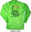 Mens Funny Shirt I Love Big Trucks Long Sleeve Tie Dye Tee T-shirt