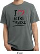 Mens Funny Shirt I Love Big Trucks Pigment Dyed Tee T-Shirt