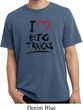 Mens Funny Shirt I Love Big Trucks Pigment Dyed Tee T-Shirt