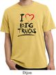 Mens Funny Shirt I Love Big Trucks Pigment Dyed Tee T-Shirt