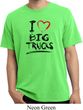 Mens Funny Shirt I Love Big Trucks Pigment Dyed Tee T-Shirt