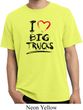 Mens Funny Shirt I Love Big Trucks Pigment Dyed Tee T-Shirt