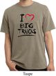 Mens Funny Shirt I Love Big Trucks Pigment Dyed Tee T-Shirt