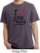 Mens Funny Shirt I Love Big Trucks Pigment Dyed Tee T-Shirt