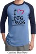 Mens Funny Shirt I Love Big Trucks Raglan Tee T-Shirt