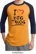 Mens Funny Shirt I Love Big Trucks Raglan Tee T-Shirt