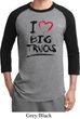 Mens Funny Shirt I Love Big Trucks Raglan Tee T-Shirt