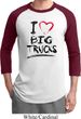 Mens Funny Shirt I Love Big Trucks Raglan Tee T-Shirt