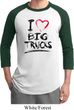 Mens Funny Shirt I Love Big Trucks Raglan Tee T-Shirt