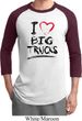 Mens Funny Shirt I Love Big Trucks Raglan Tee T-Shirt