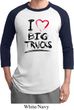 Mens Funny Shirt I Love Big Trucks Raglan Tee T-Shirt