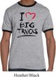 Mens Funny Shirt I Love Big Trucks Ringer Tee T-Shirt