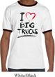 Mens Funny Shirt I Love Big Trucks Ringer Tee T-Shirt